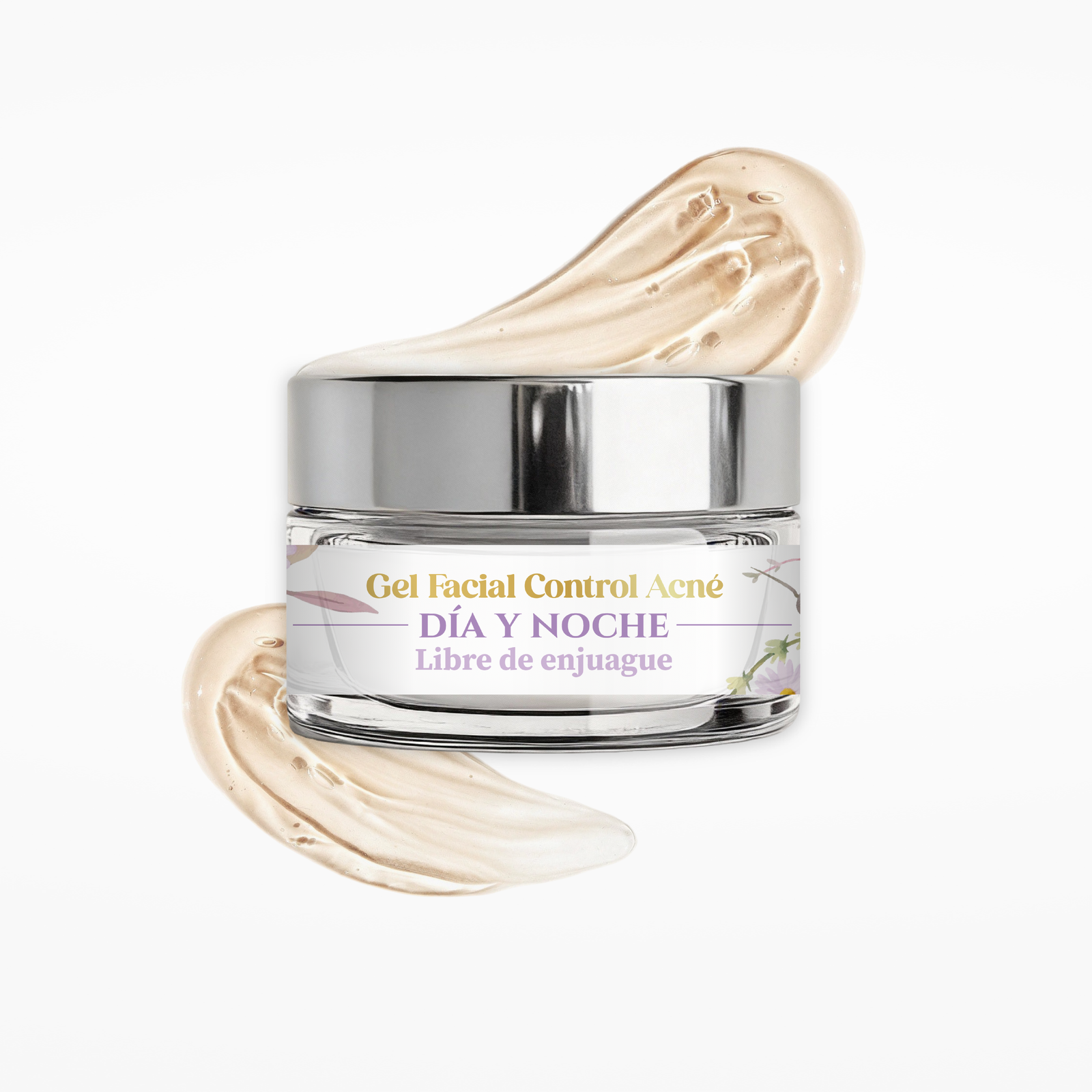 Gel facial bye acné de día y noche